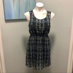 Gingham Blue and Black Lace Forever 21 Dress